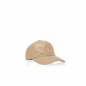 Kapelusz Telfar Hats Logo Embossed Ⅶ Kremowe | PLKI3609