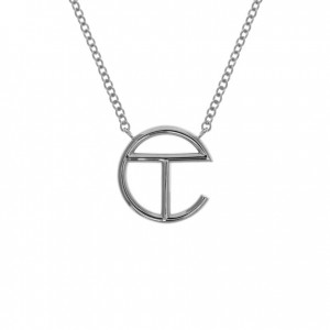 Kolczyki Telfar Jewelry Logo Pendant Srebrne | PLRW3572