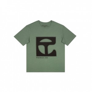 Koszulki Telfar Monogram- Olive Zielone | PLMA3296