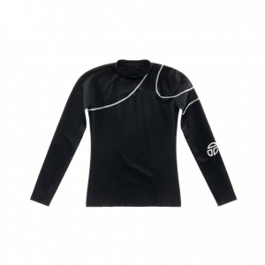 Koszulki Telfar Performance Long Sleeve Czarne Czarne | PLJJ3305