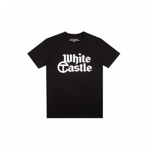 Koszulki Telfar White Castle Czarne | PLYU3290