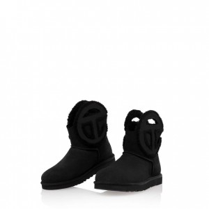 Kozaki Telfar x UGG Logo Mini Czarne | PLLH3019