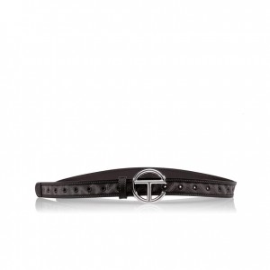 Paski Telfar Belts Jacquard Logo Czarne | PLYU3674