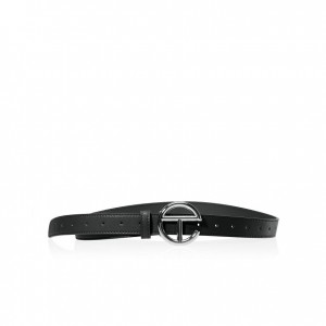 Paski Telfar Belts Logo Ⅹ Srebrne Czarne | PLUT3673