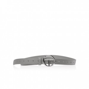 Paski Telfar Belts Logo Ⅵ Srebrne Szare | PLAP3669