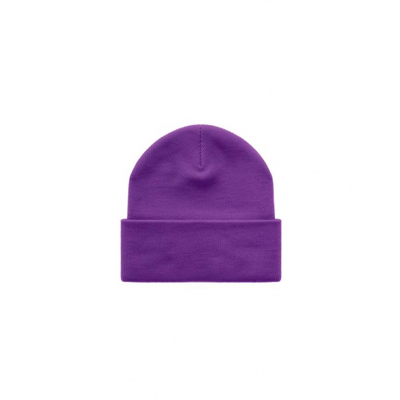 Czapka Telfar Beanie Embroidered B Fioletowe | PLEX3677