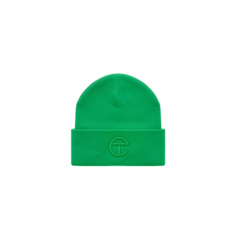 Czapka Telfar Beanie Embroidered F Zielone | PLNB3681