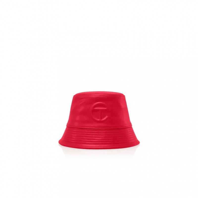 Kapelusze Wiadro Telfar Bucket Hats Logo D Czerwone | PLOR3619