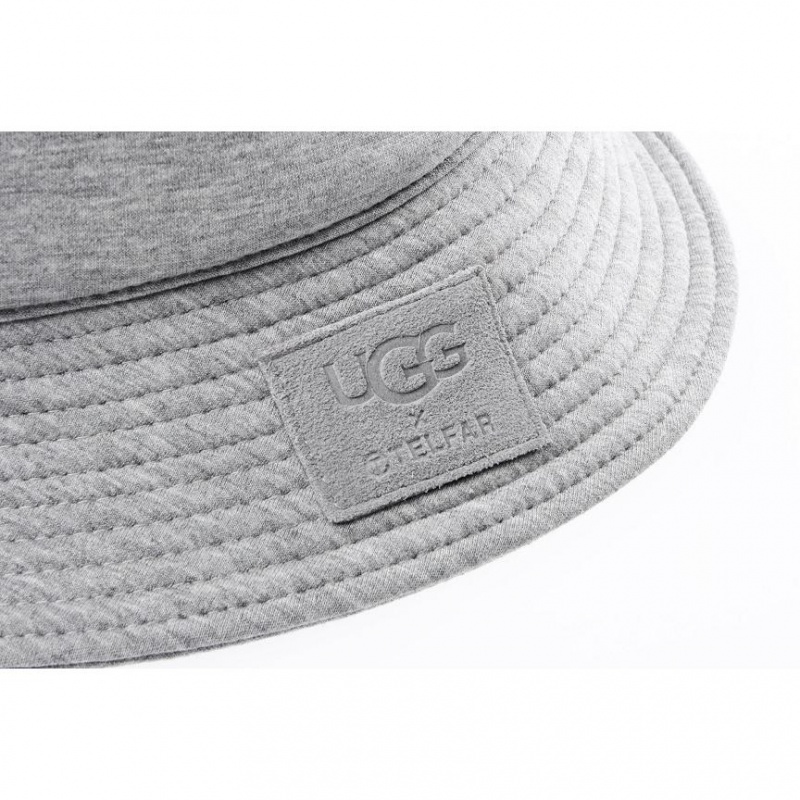 Kapelusze Wiadro Telfar Bucket Hats x UGG Logo Szare | PLDN3615