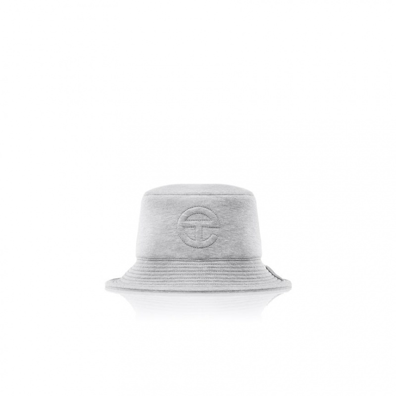 Kapelusze Wiadro Telfar Bucket Hats x UGG Logo Szare | PLDN3615