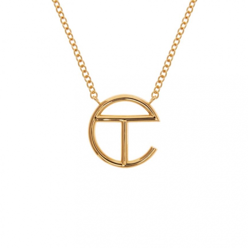 Kolczyki Telfar Jewelry Logo Pendant Złote | PLTV3571