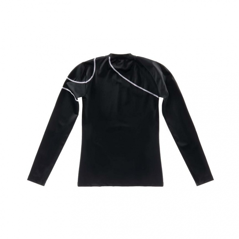 Koszulki Telfar Performance Long Sleeve Czarne Czarne | PLJJ3305