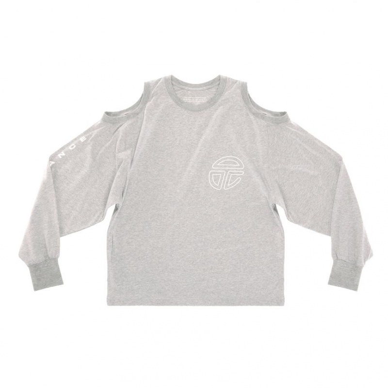 Koszulki Telfar Triple Long Sleeve Szare | PLWY3276