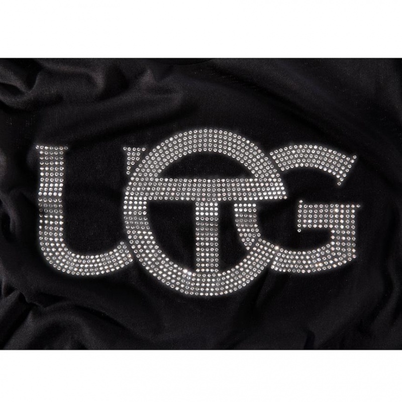 Koszulki Telfar x UGG Crystal Logo Czarne | PLUT3289