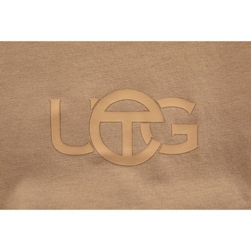 Koszulki Telfar x UGG Logo Brązowe | PLSO3266