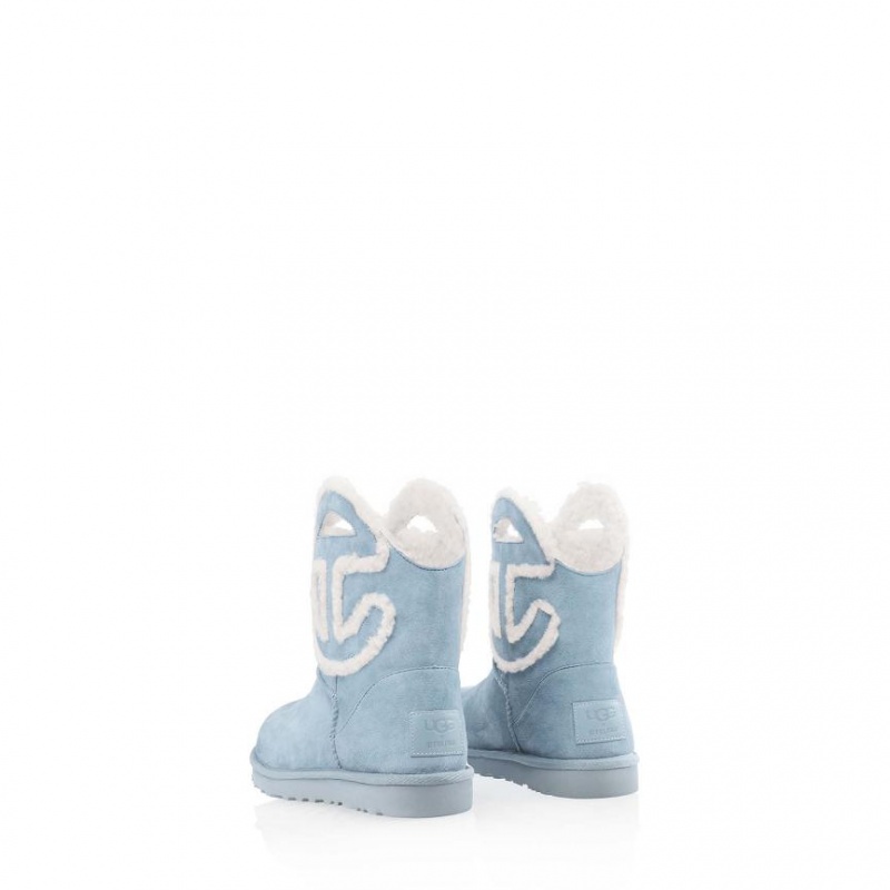 Kozaki Telfar x UGG Logo Mini Niebieskie | PLXF3017