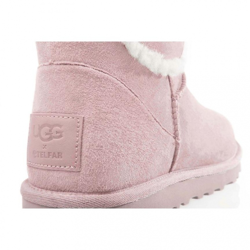 Kozaki Telfar x UGG Logo Mini Różowe | PLZG3018