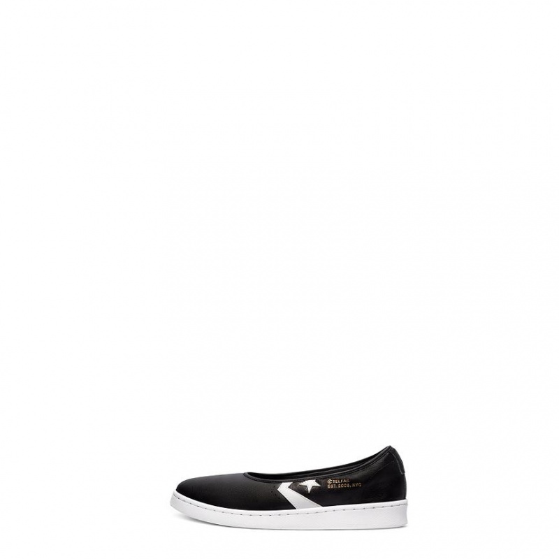 Loafersy Telfar X Converse Pro Skórzane Czarne | PLEX3009