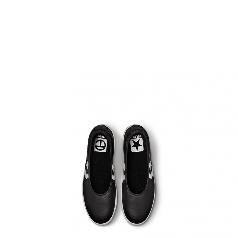 Loafersy Telfar X Converse Pro Skórzane Czarne | PLEX3009