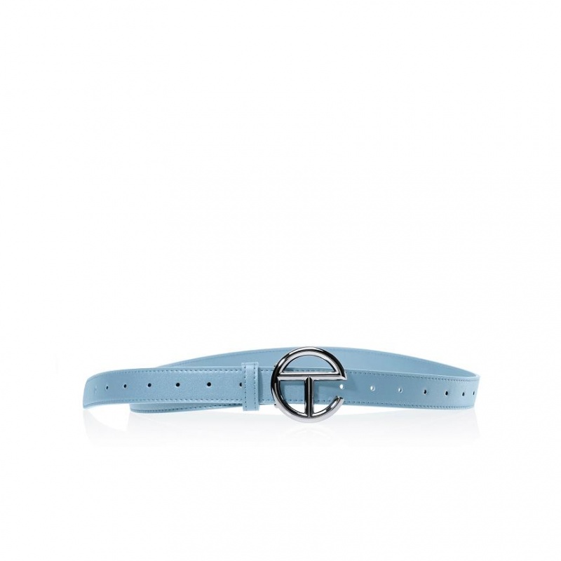 Paski Telfar Belts Logo G Srebrne Niebieskie | PLOR3644