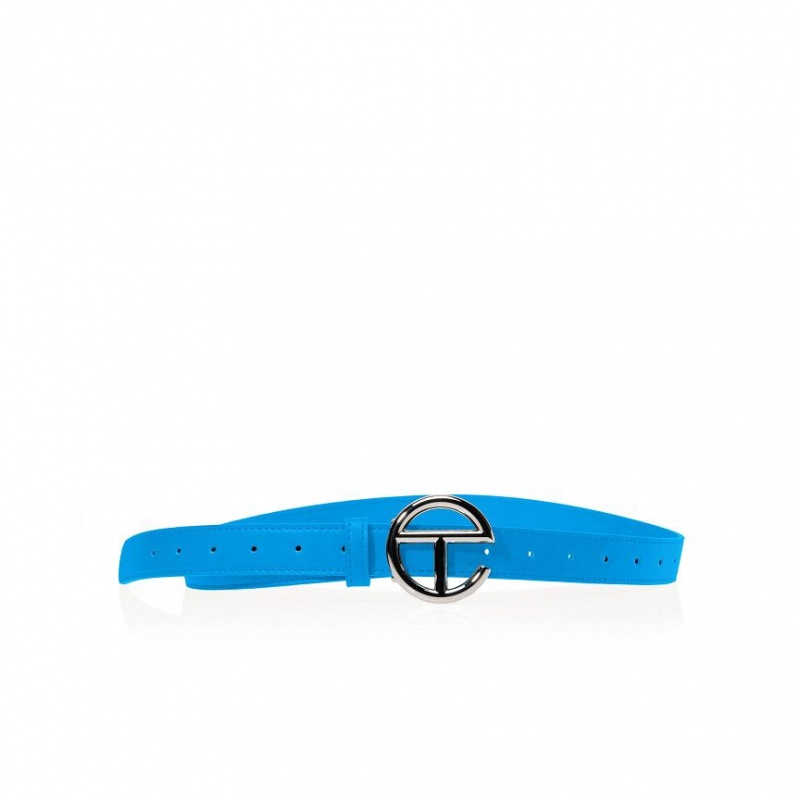 Paski Telfar Belts Logo H Srebrne Niebieskie | PLIS3645