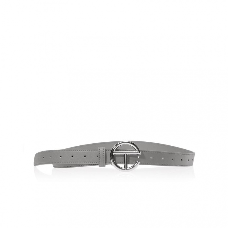 Paski Telfar Belts Logo Ⅵ Srebrne Szare | PLAP3669