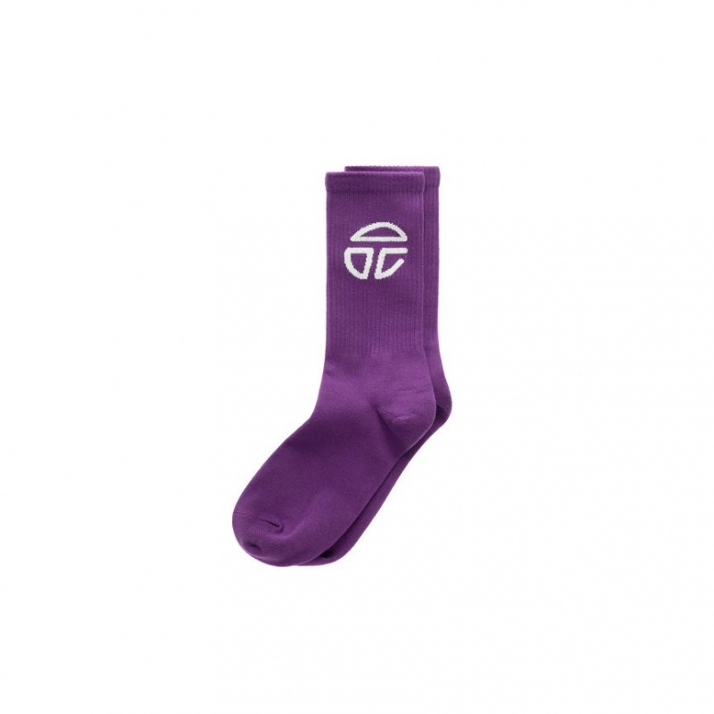 Skarpetki Telfar Socks Sportowe Logo F Fioletowe | PLEX3546