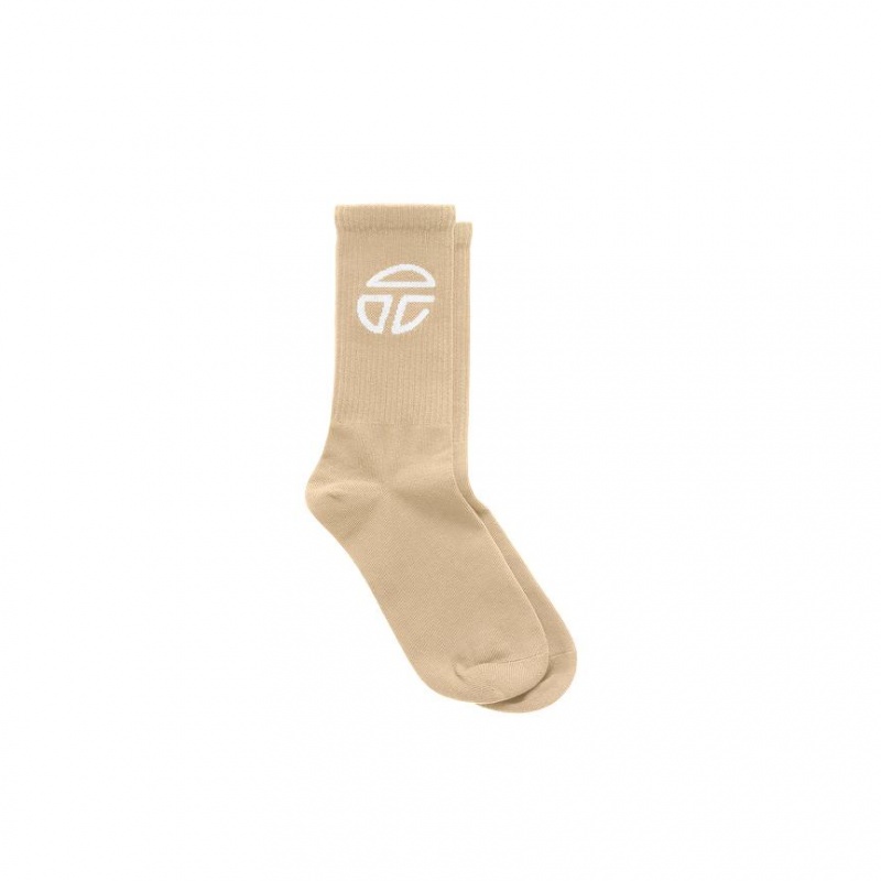 Skarpetki Telfar Socks Sportowe Logo O Kremowe | PLZG3555