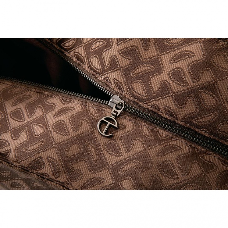 Torby Telfar Monogram Large Jacquard Brązowe | PLFM3166