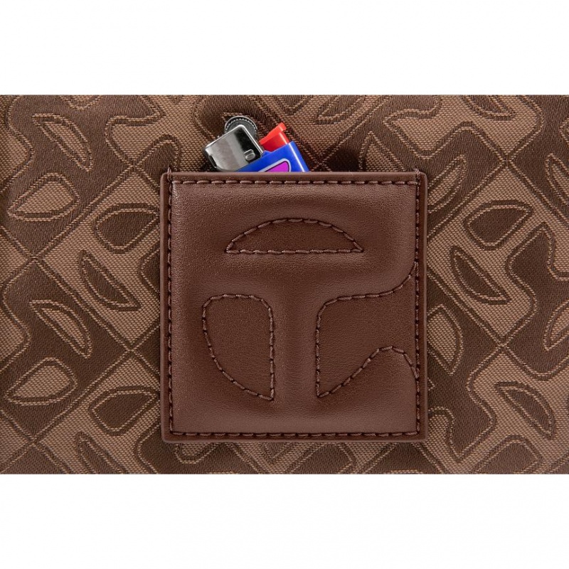 Torby Telfar Monogram Small Jacquard Brązowe | PLSO3168